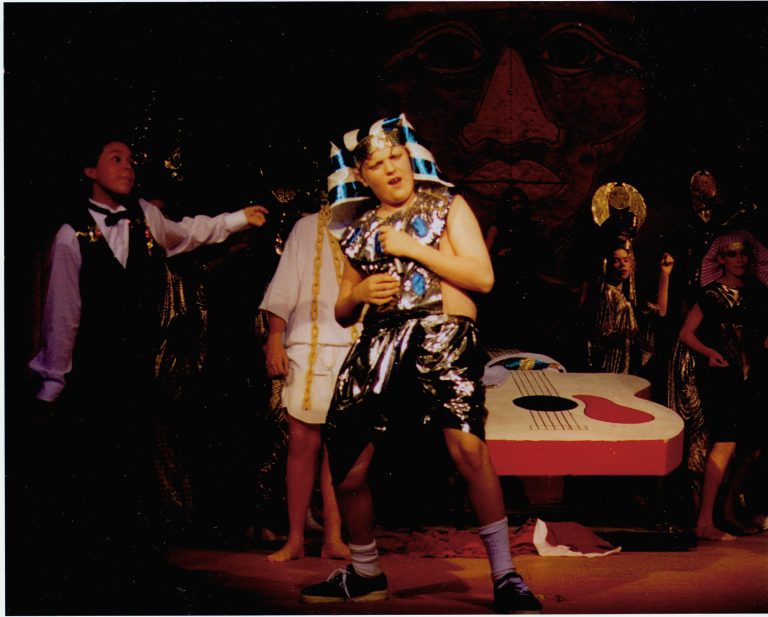 Cast members of "Joseph And The Amazing Technicolor Dreamcoat" in 1997